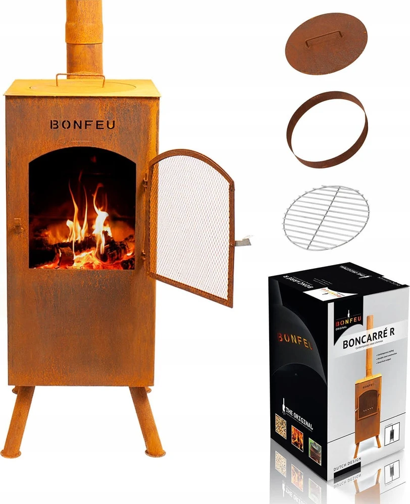 Rojaplast BonFeu BonCarré sodo židinys, rūdžių spalvos, 3503R