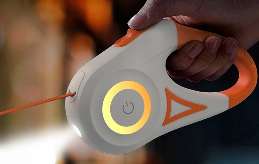 Rojeco Dog automatinis pavadėlis LED 5 m (žalias)