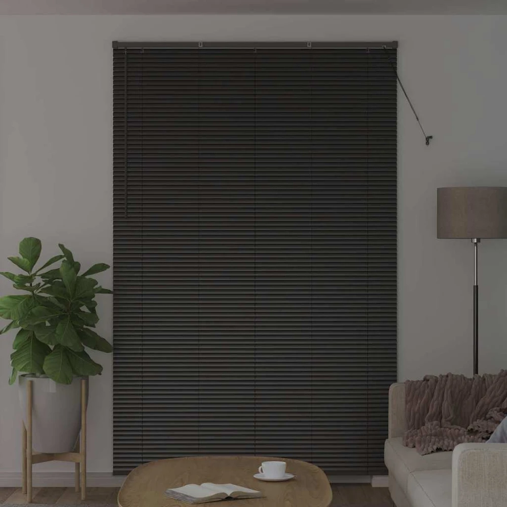 Venecijos žaliuzės Juoda 220 x 145 cm 25 mm Aliuminis