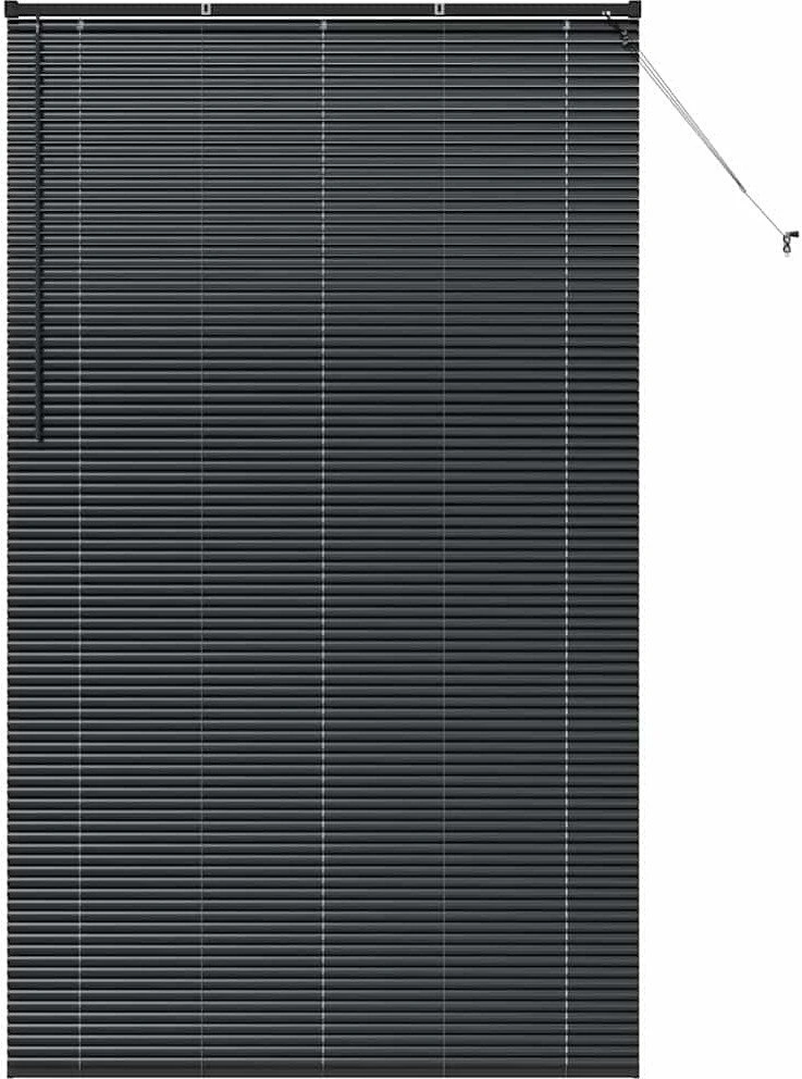 Venecijos žaliuzės Juoda 220 x 130 cm 25 mm Aliuminis