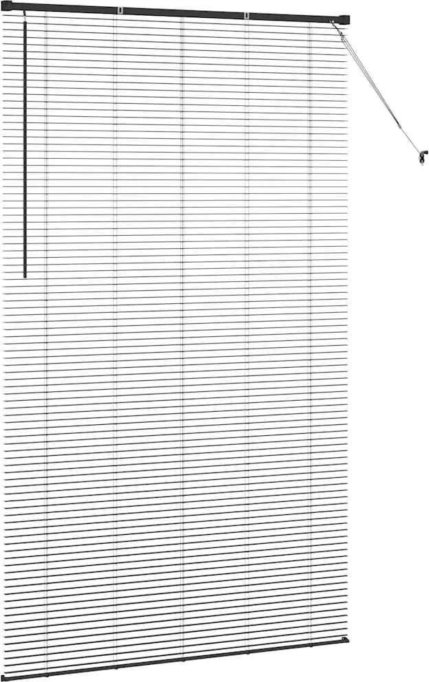 Venecijos žaliuzės Juoda 220 x 130 cm 25 mm Aliuminis