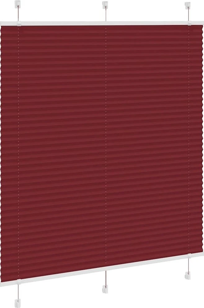 Plisuota žaliuze Bordo raudona 120x150 cm Audinio plotis