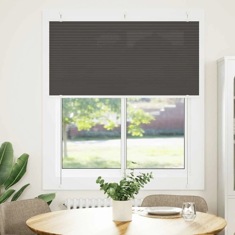 Plisuota žaliuze juoda 115x150 cm audinio plotis 114,4 cm