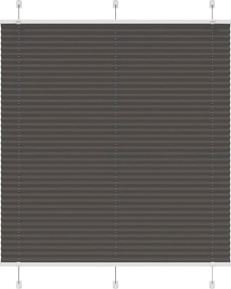 Plisuota žaliuze juoda 115x150 cm audinio plotis 114,4 cm