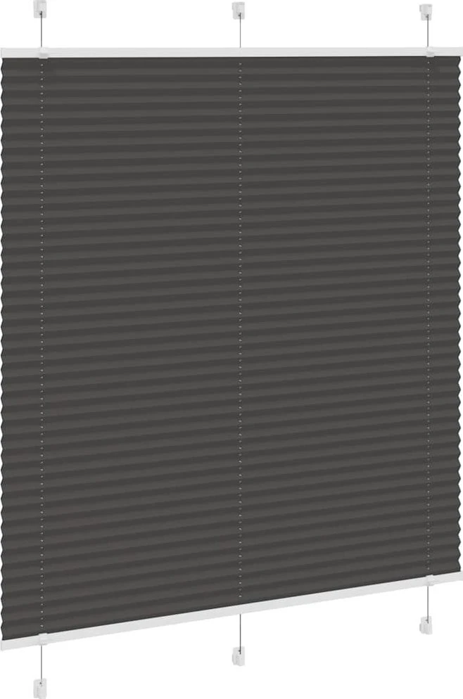 Plisuota žaliuze juoda 115x150 cm audinio plotis 114,4 cm