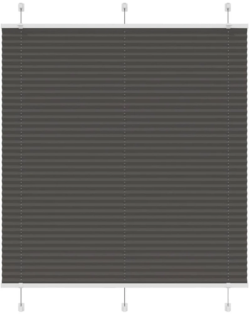 Plisuota žaliuze juoda 120x150 cm audinio plotis 119,4 cm