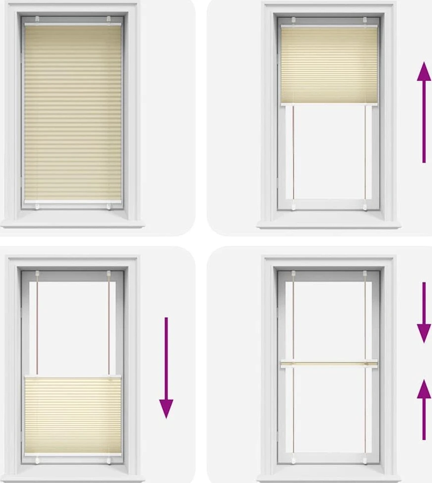 Plisuotas Blind Kreminis 75x150 cm Audinio plotis 74,4 cm