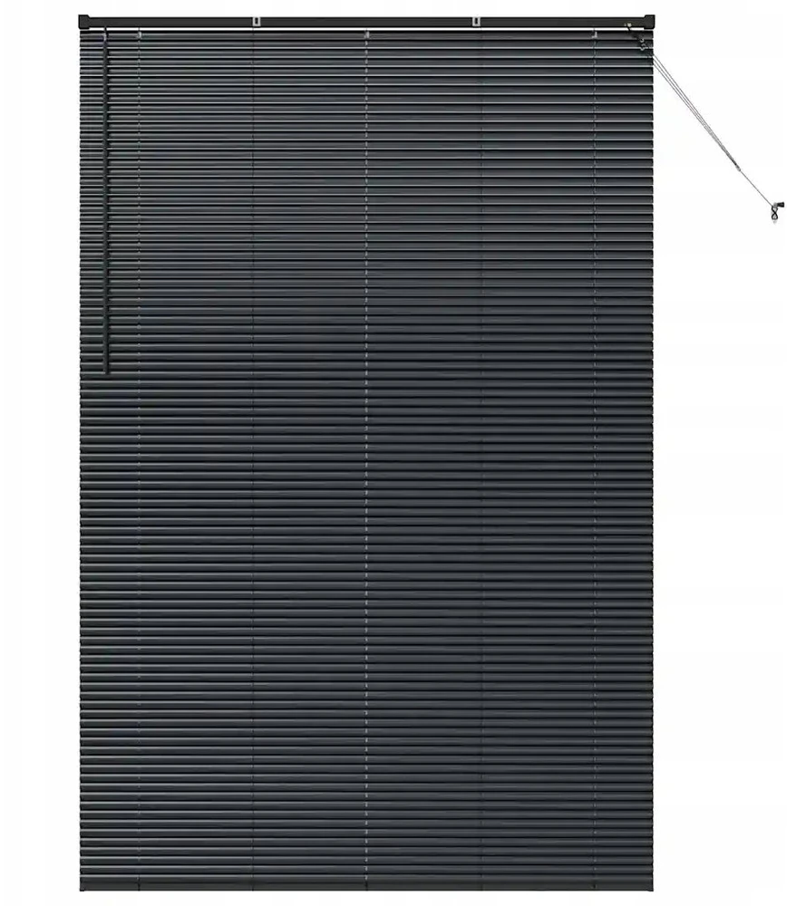 Venecijos žaliuzės Juoda 220 x 140 cm 25 mm Aliuminis