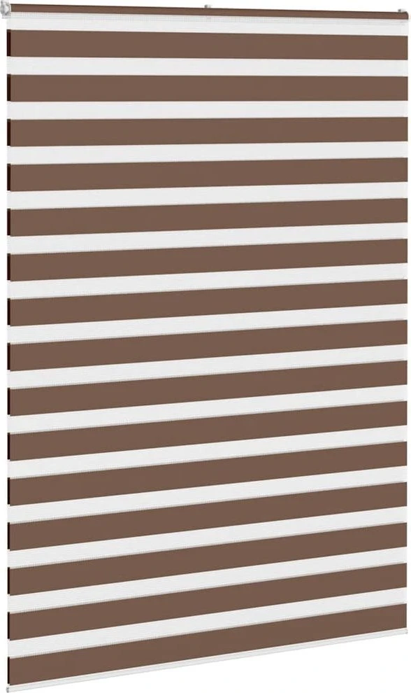 Zebrinės žaliuzės, rudos, 155x200 cm, audinys, plotis 150,9 cm, poliesteris