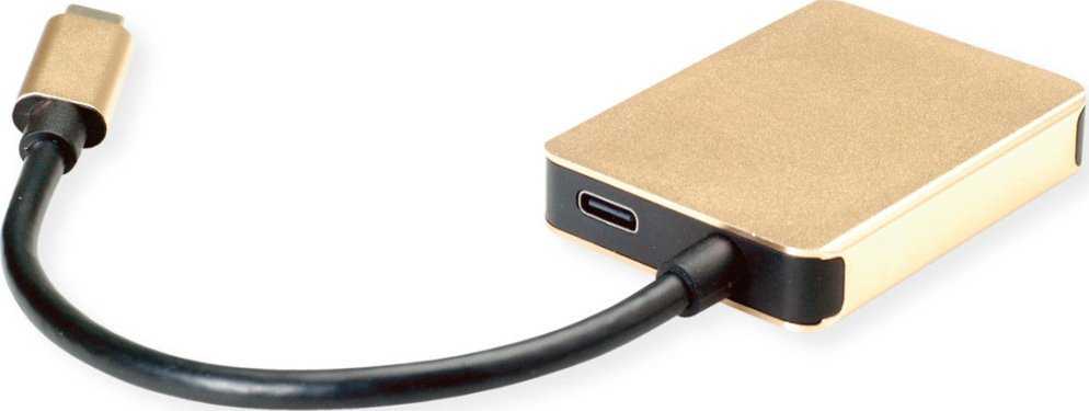 Šakotuvas „Roline Gold“ USB-C stotis / replikatorius (1120-02-12)