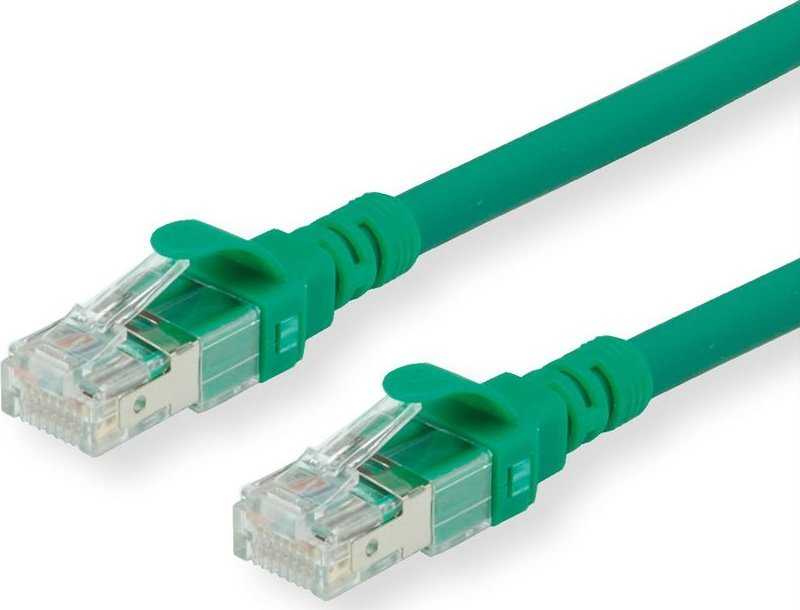 Roline ROLINE – Patch – kabelis – RJ- 45 (M) iki RJ- 45 (M) – 1,5 m – SFTP, PiMF – CAT 6 – be halogenų, formos, suvytas – žalias (21.15.2634)