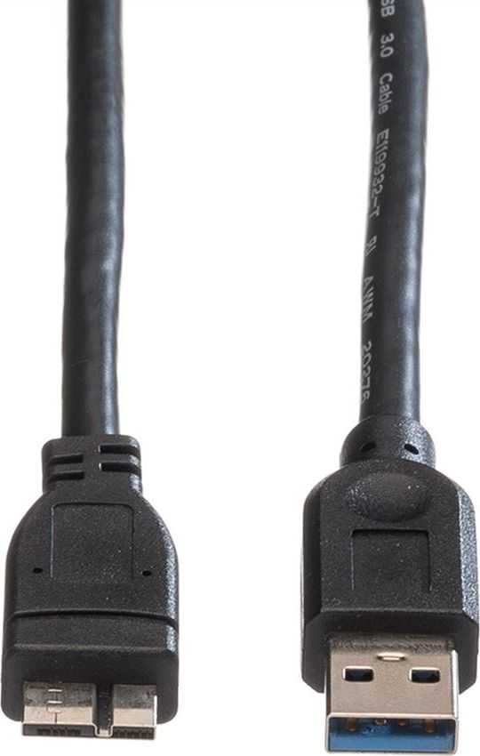 „Roline USB-A“ – „microUSB“ USB laidas, 2 m, juodas (JAB-809445)