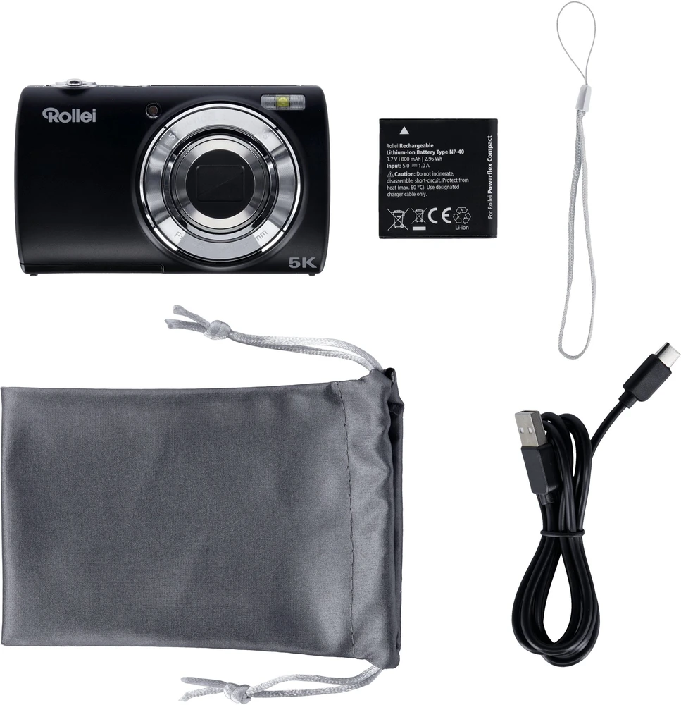 „Rollei Powerflex“ kompaktiškas skaitmeninis fotoaparatas – 64 MP – 5K raiška