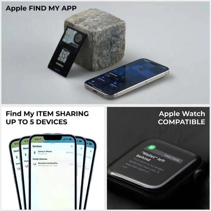 Rolling Square AirCard Pro BT Tracker for Apple Juodas (ACP01R)