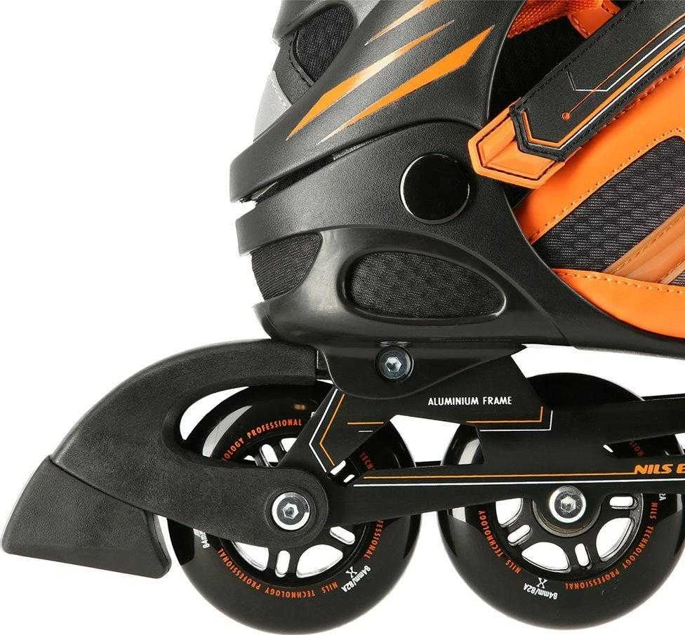 Riedučiai NA14112 Juodas-Oranžinis SIZE 41 IN-LINE SKATES NILS EXTREME