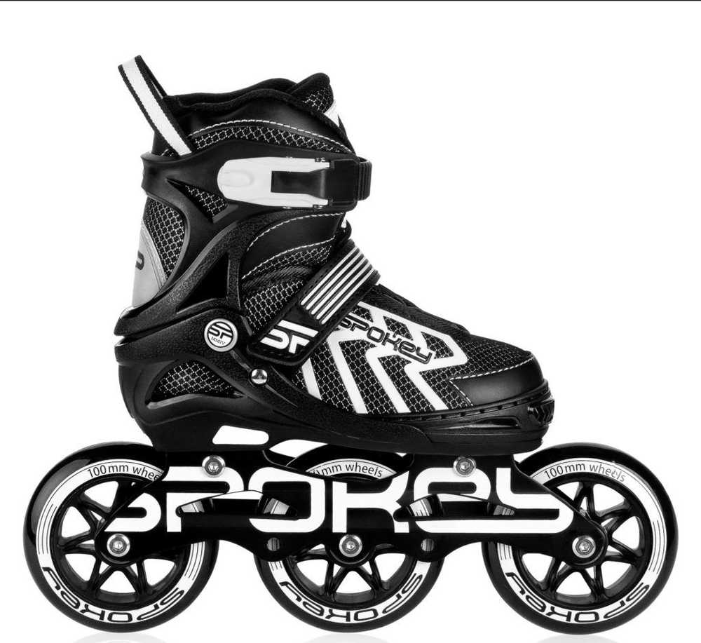 Inline Riedučiai Spokey Khan Bk / Wh Jr 927032-927033