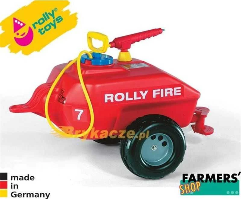 Rolly Toys „Roll Toys RollTrailer“ tanklaivio priekaba prie traktoriaus ugniagesių brigados 5L