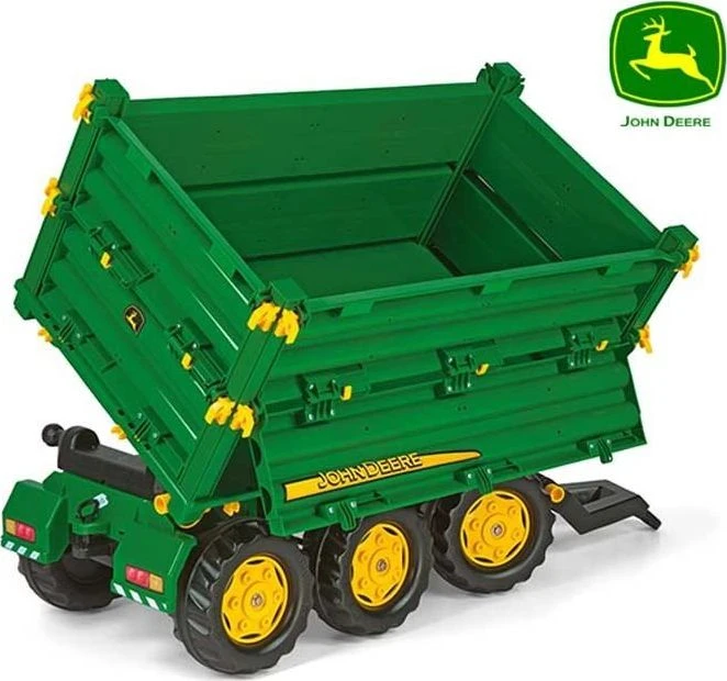 Rolly Toys rollyMulti Trailer „John Deere“ trijų ašių priekaba savivartė