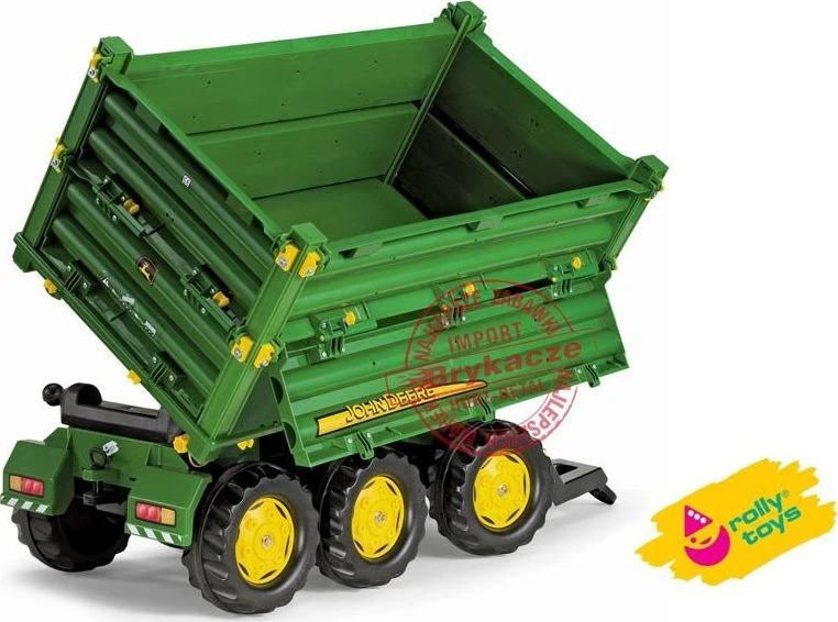 Rolly Toys rollyMulti Trailer „John Deere“ trijų ašių priekaba savivartė