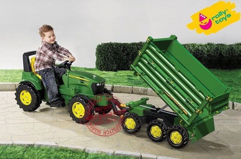 Rolly Toys rollyMulti Trailer „John Deere“ trijų ašių priekaba savivartė