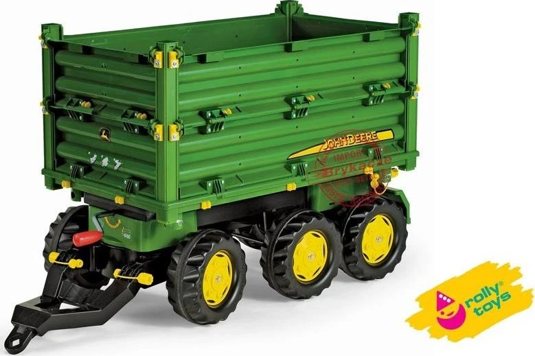 Rolly Toys rollyMulti Trailer „John Deere“ trijų ašių priekaba savivartė