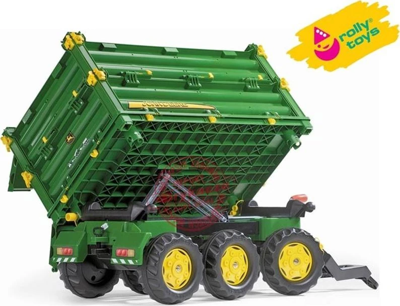Rolly Toys rollyMulti Trailer „John Deere“ trijų ašių priekaba savivartė