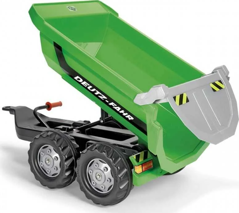 Rolly Toys Priekaba Mega Tipper Traktoriui, Žalia, Dvigubas Ašies