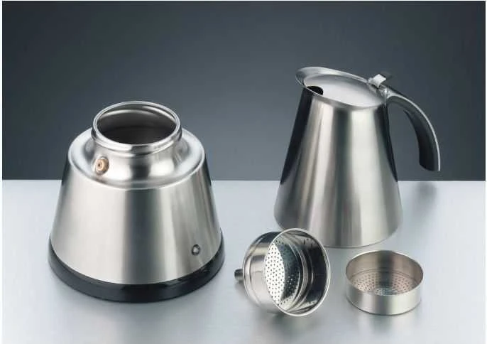 Kavos aparatas Rommelsbacher Espresso maker EKO 366/E Manual Elektrinė moka pot, 365 W, Nerūdijantis plienas/ juodas