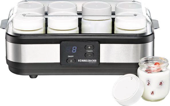 Rommelsbacher Yogurt maker JG 40 Juodas, Nerūdijantis plienas, 40 W