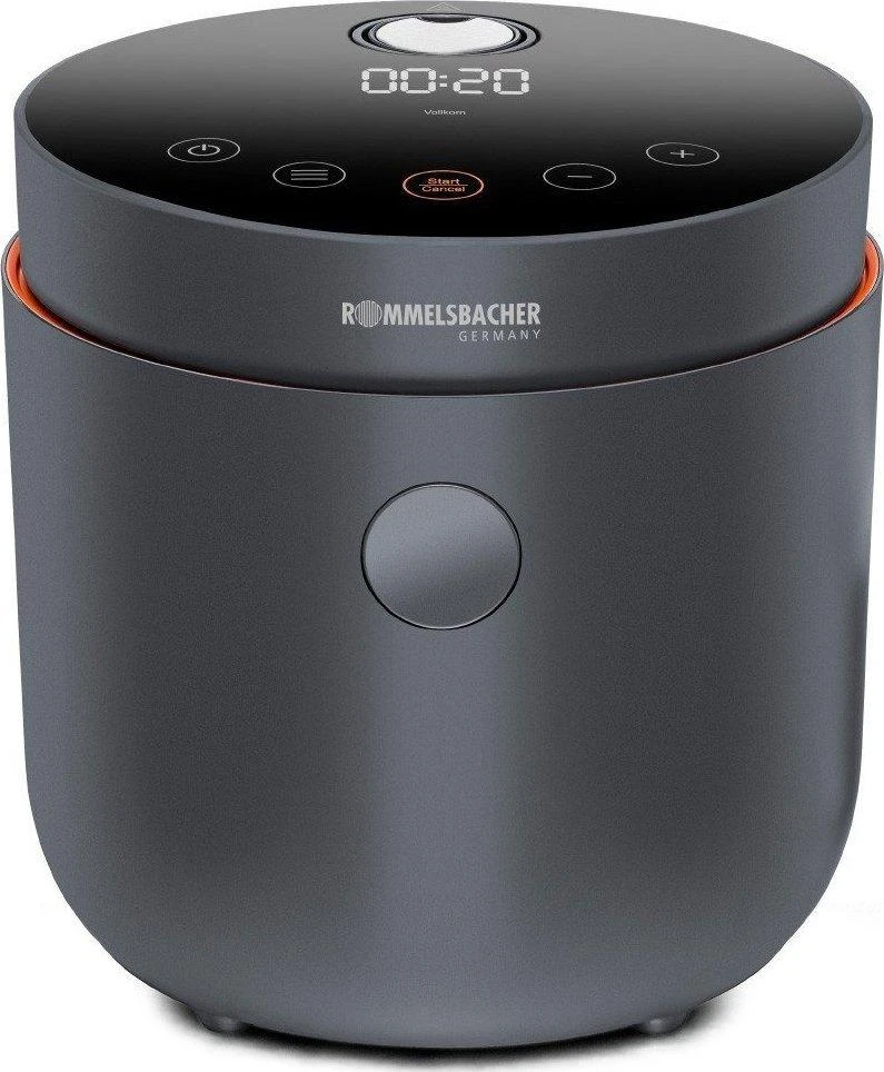 Kepimo Ryžių Aparatas - Rommelsbacher MRK 500 2L 6 Programos LED Ekranas Neprideganti Juoda