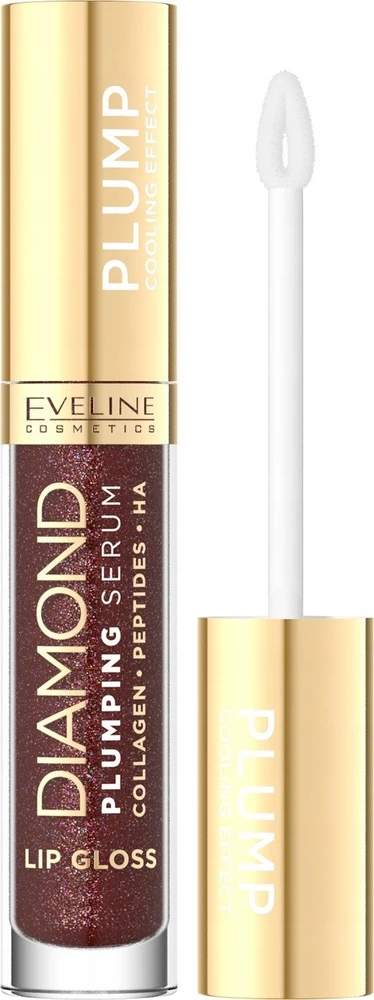 Romnd „Eveline Cosmetics Diamond High Shine Serum“ lūpų blizgis-serumas, 25 šokolado spalvos, 5 ml