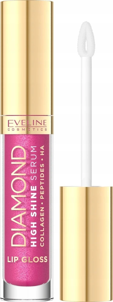 Romnd „Eveline Cosmetics Diamond High Shine Serum“ lūpų blizgis-serumas 19 fuksijos spalvos 5 ml