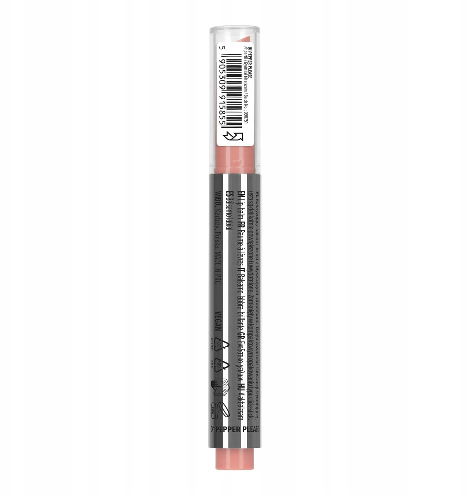 Rom&nd WIBO_Lipteaser Plump&amp,Shine balsam do ust su błyszczącymi drobinkami 01 Pepper Please 1,5g