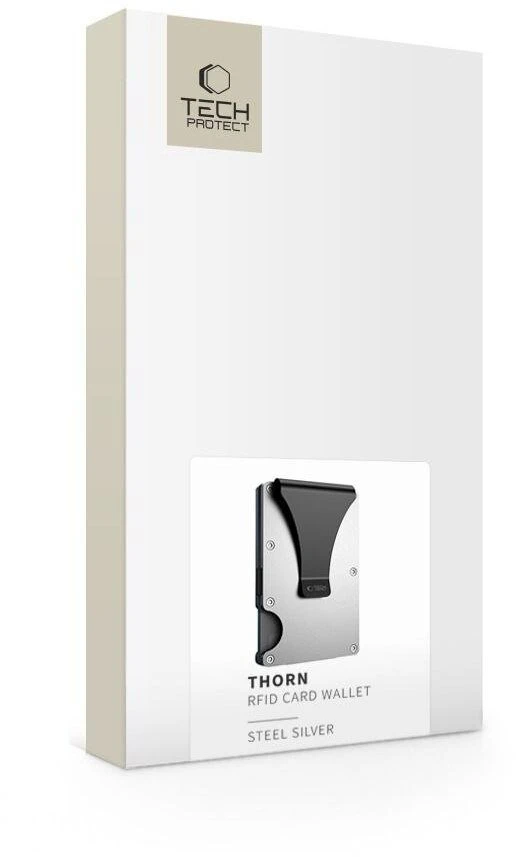 „Tech-Protect Thorn“ RFID piniginė – „Sidabrinis“