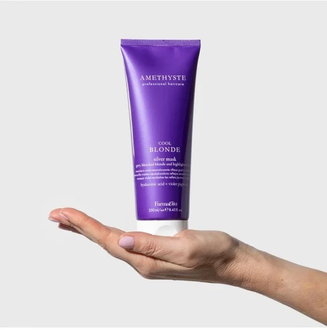 Farmavita Amethyste Cool Skirtas šviesiems plaukams maska do włosów siwych i rozjaśnianych 250ml