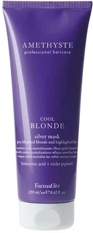 Farmavita Amethyste Cool Skirtas šviesiems plaukams maska do włosów siwych i rozjaśnianych 250ml