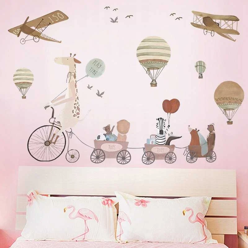Room Decor SIPO lipdukas sienoms žirafa draugai 72x111cm WS63031 WS63031
