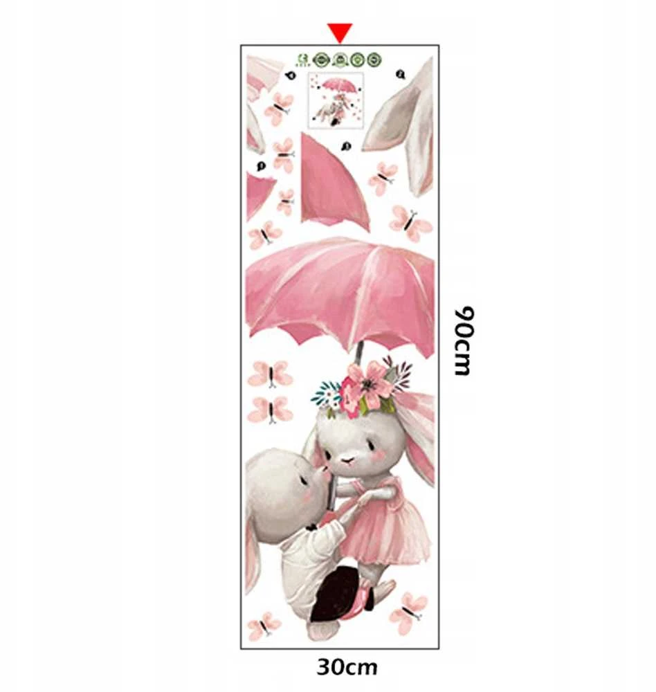 Room Decor KAMBARIO Dekoras SIPO-WS63033 SIENOS LIPDUKAI ZUIKIAI SKĖTIS