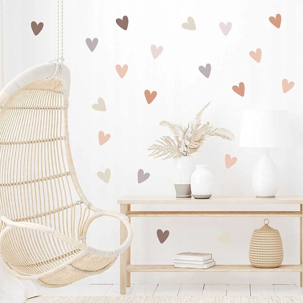 Room Decor KAMBARIO Dekoras SIPO-WS63041 BOHO ŠIRDELĖS SIENOS LIPDUKAI