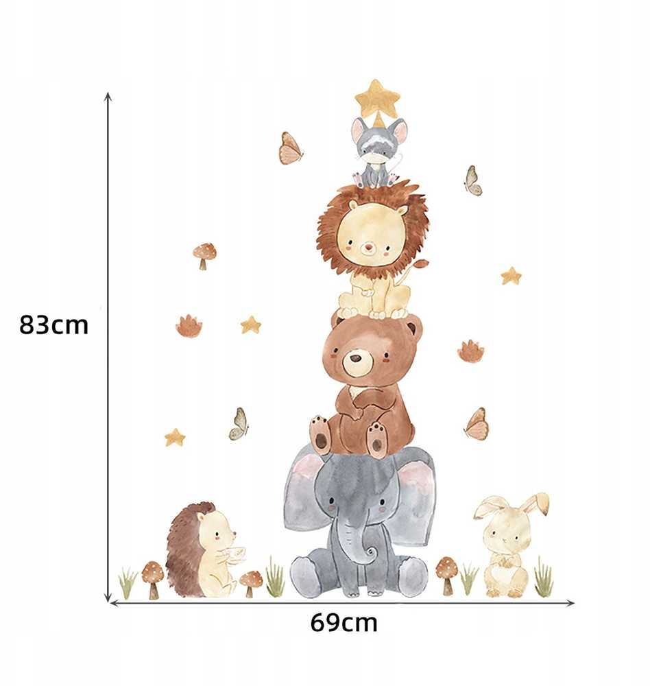 ROOM Decor SIPO-WS63043 NAKLEJKI NA ŚCIANĘ PIRAMIDA ZWIERZĘ