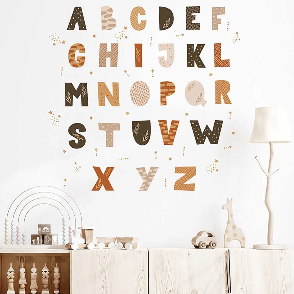 Room Decor KAMBARIO Dekoras SIPO-WS63045 SIENOS LIPDUKAI BOHO ABĖCĖLĖ