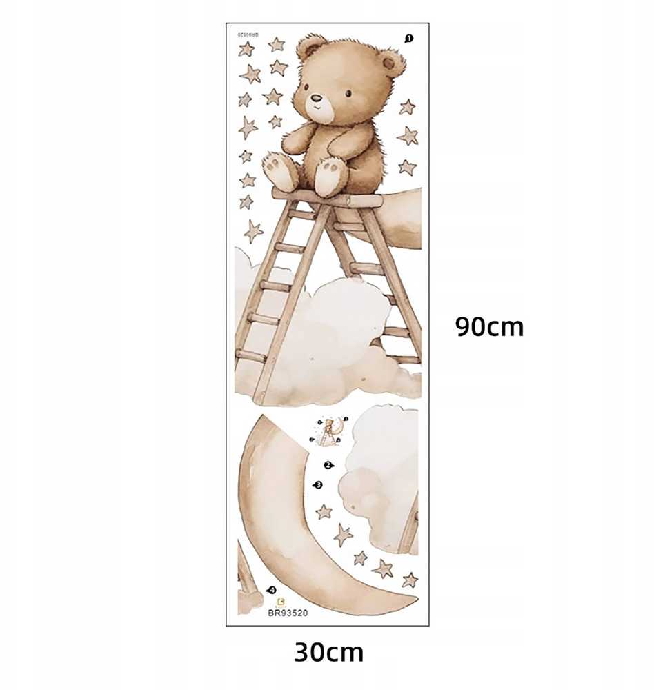 ROOM Decor SIPO-WS63047 NAKLEJKI NAŚCIANĘ MIŚ DARABINA