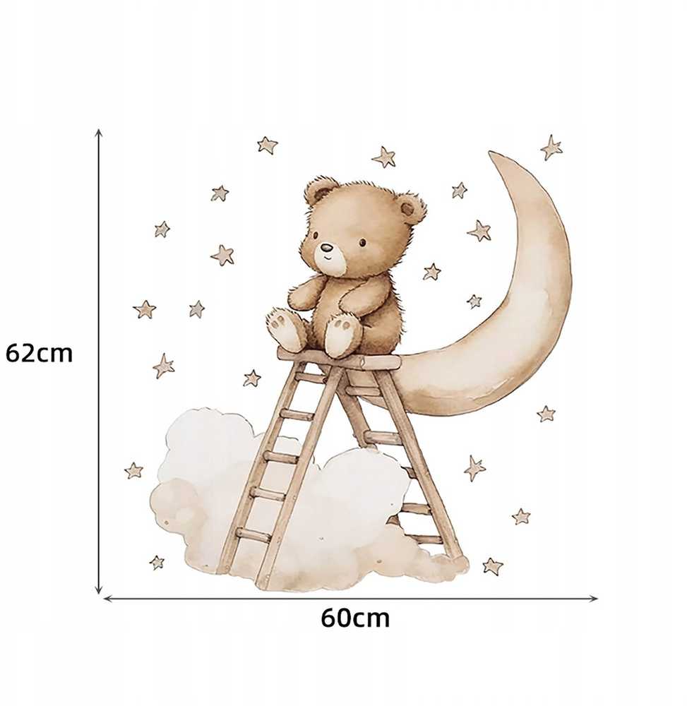 ROOM Decor SIPO-WS63047 NAKLEJKI NAŚCIANĘ MIŚ DARABINA