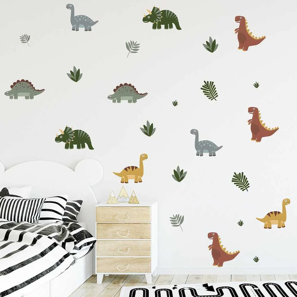 Room Decor KAMBARIO Dekoras SIPO-WS63051 MINI DINOZAURŲ SIENOS LIPDUKAI