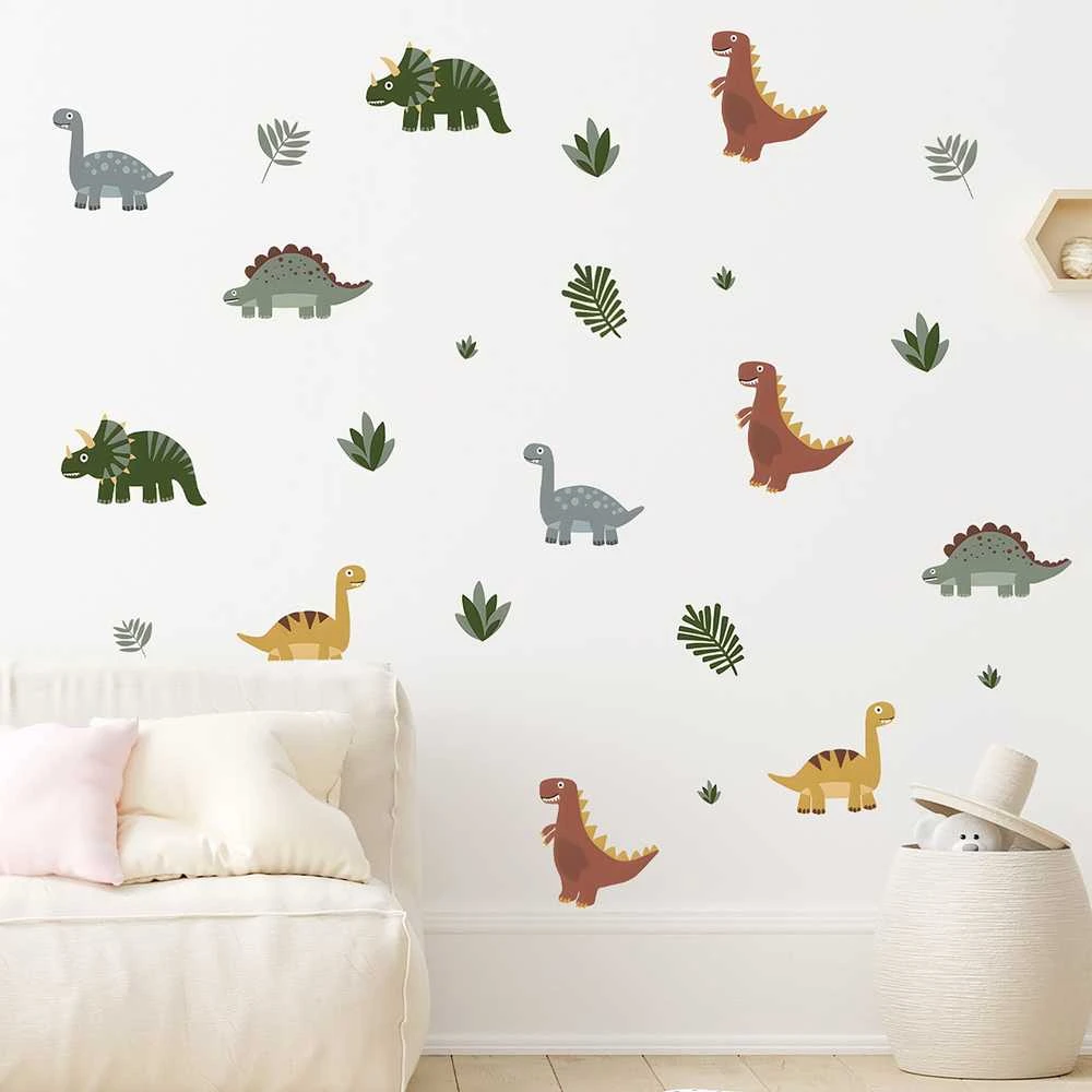 Room Decor KAMBARIO Dekoras SIPO-WS63051 MINI DINOZAURŲ SIENOS LIPDUKAI