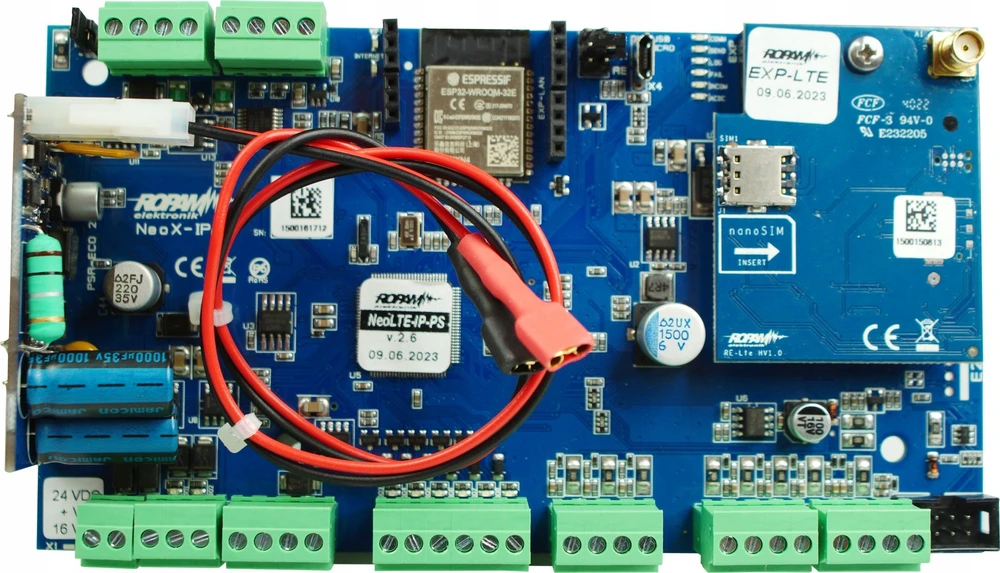 Ropam NeoLTE-IP-PS valdymo plokštės detalės