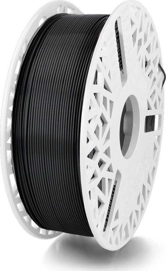 PLA 1.75mm juodas 3D plastikas ant baltos ritės