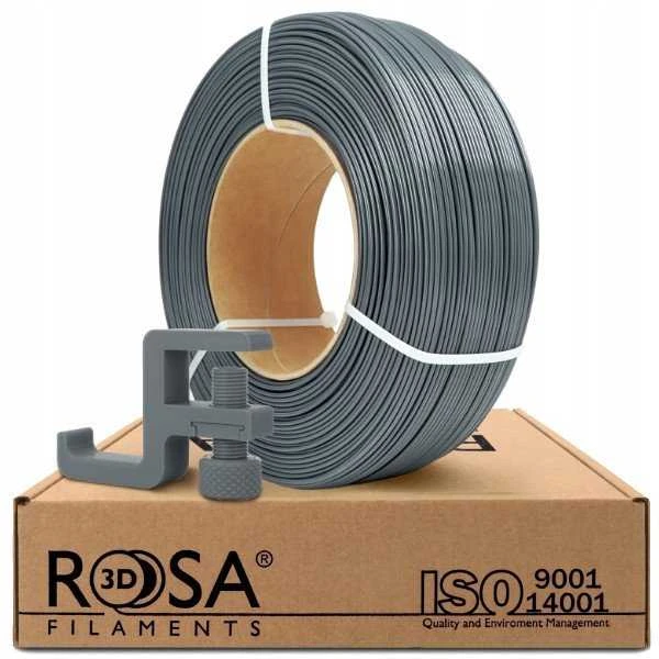 PCTG pilkas 3D spausdinimo siūlas refill pakuotėje