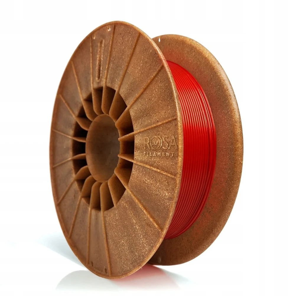 TPU 85A raudonas siūlas rudoje Rosa3D ritėje
