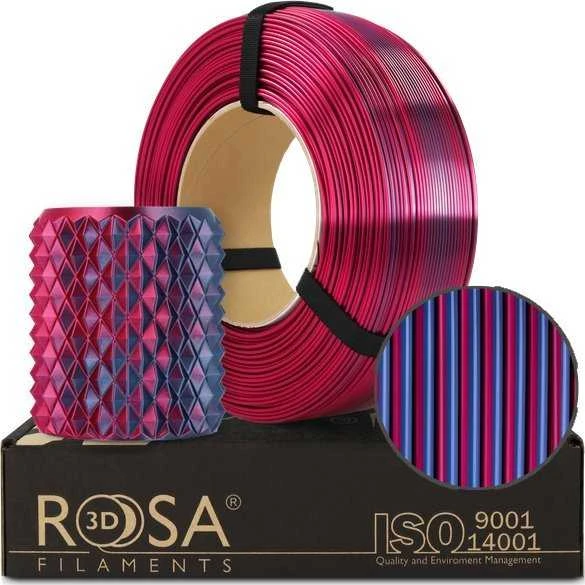Rosa3D PLA Midnight City 1.75mm siūlų ritė su pavyzdžiu